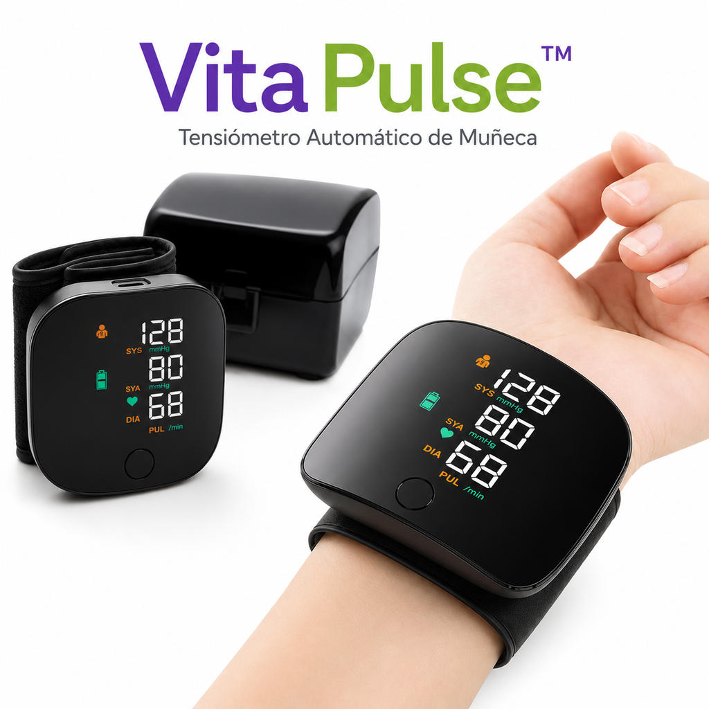 VitaPulse™ - Tensiómetro Automático de Muñeca